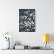 Thick Impasto Oil Mountain Stormscape Wall Art & Canvas Print
