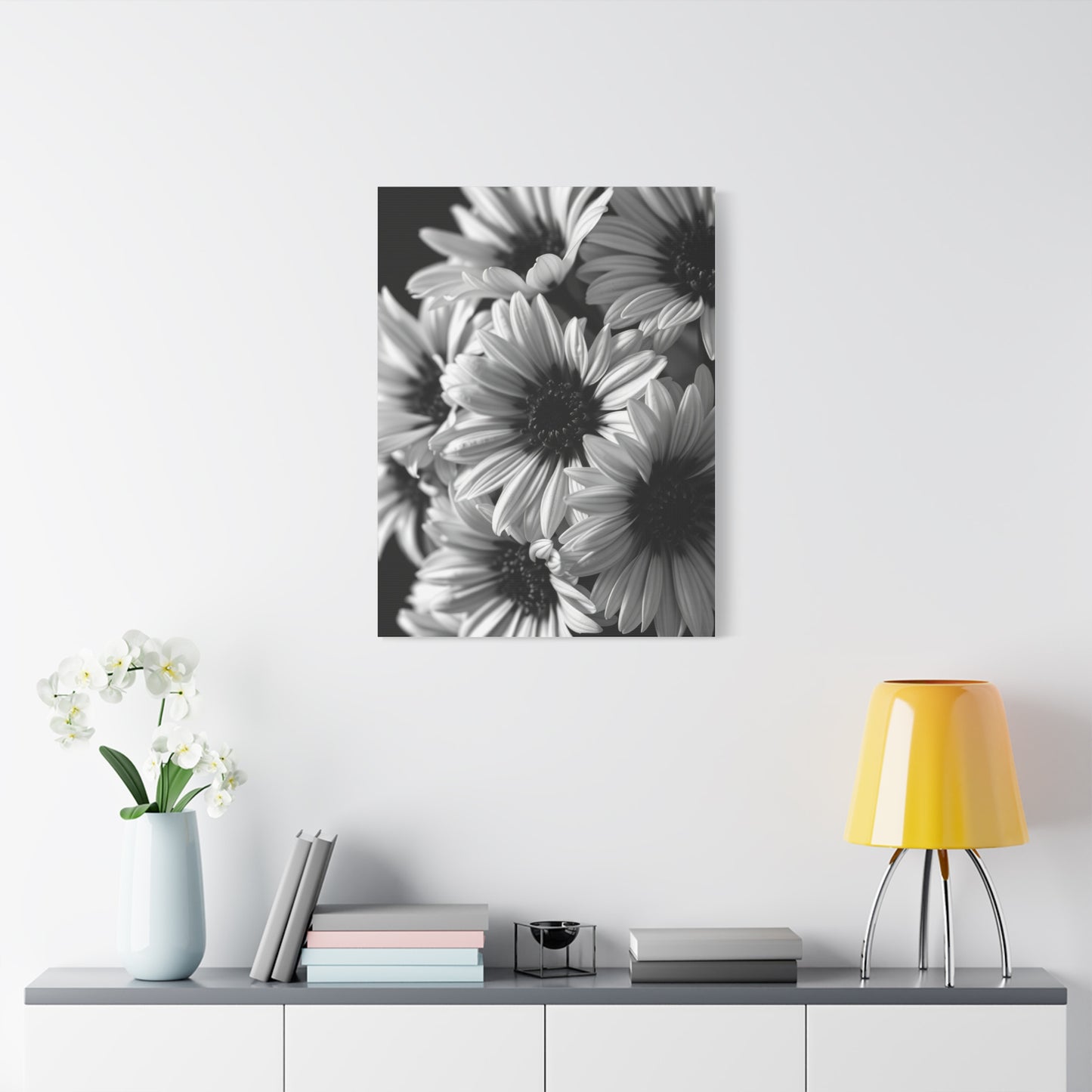 Luxe Obsidian Floral Visage Wall Art & Canvas Print
