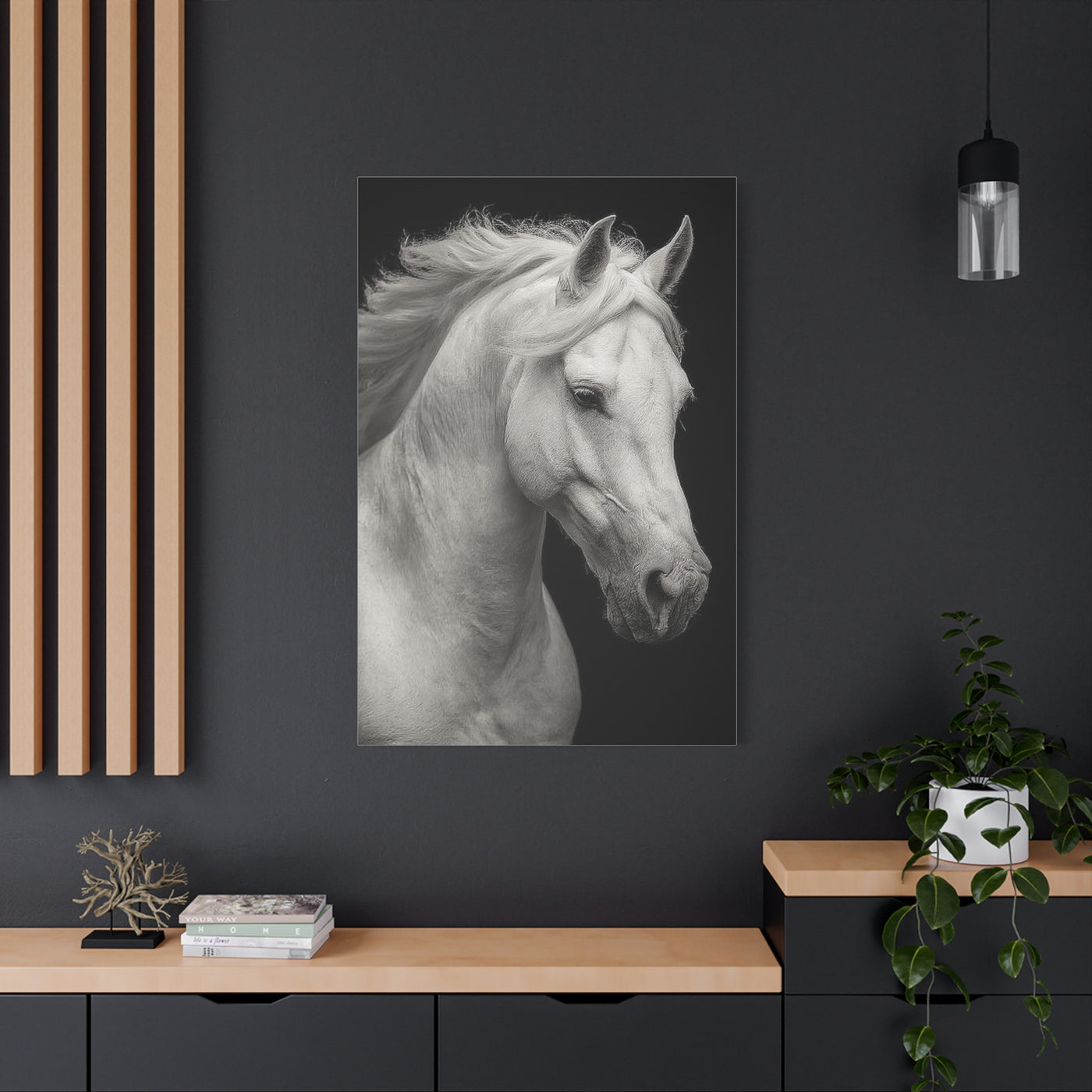 White Horse Fine Art Portrait Wall Art & Canvas Print