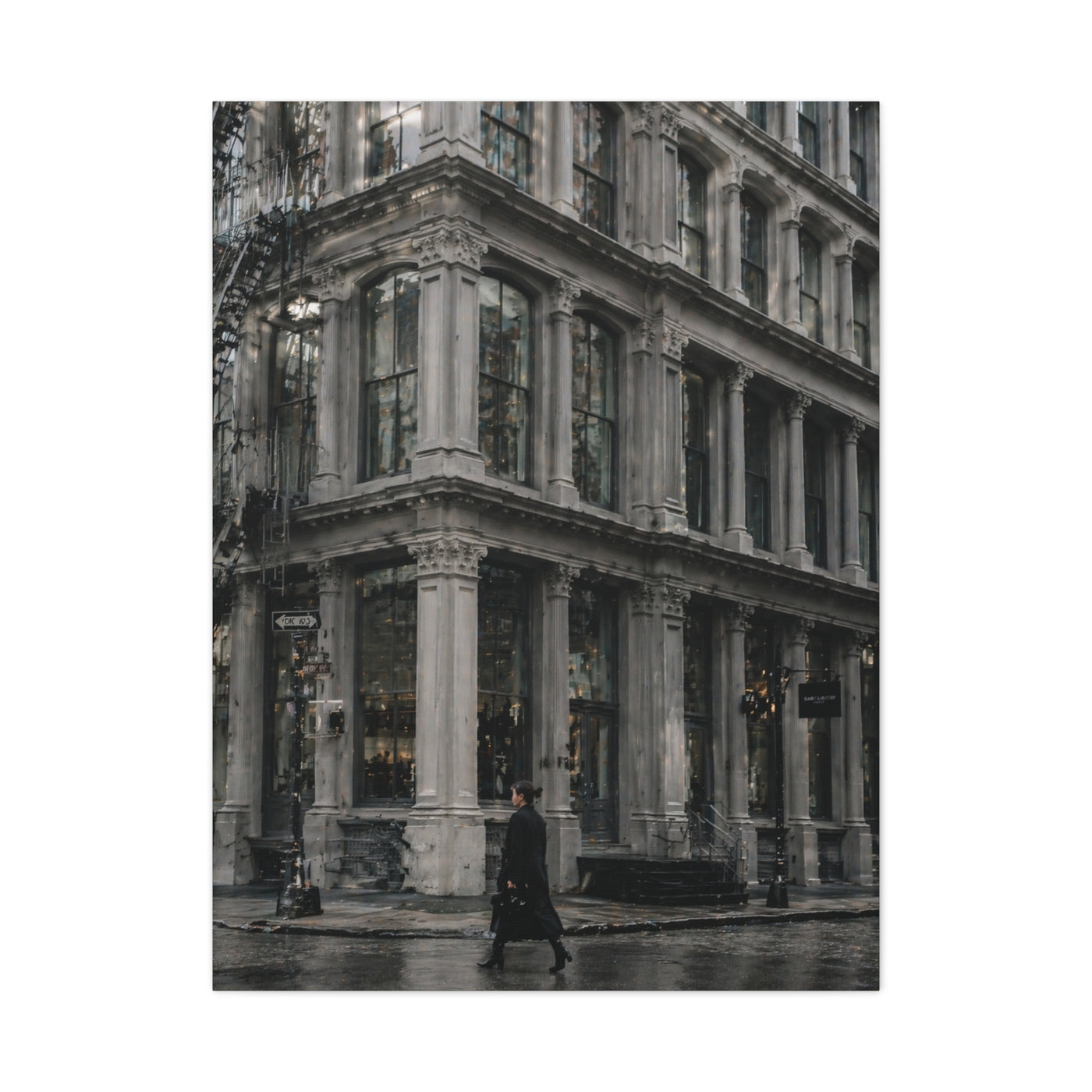 SoHo Cast Iron Corner Study Wall Art & Canvas Print