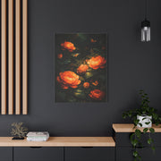 Dark Botanical Orange Bloom Study Wall Art & Canvas Print