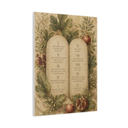 Ten Commandments Botanical Scripture Wall Art & Canvas Print