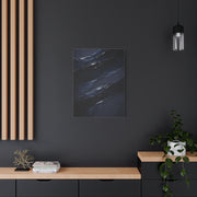 Fluid Navy Wave Abstraction Wall Art & Canvas Print