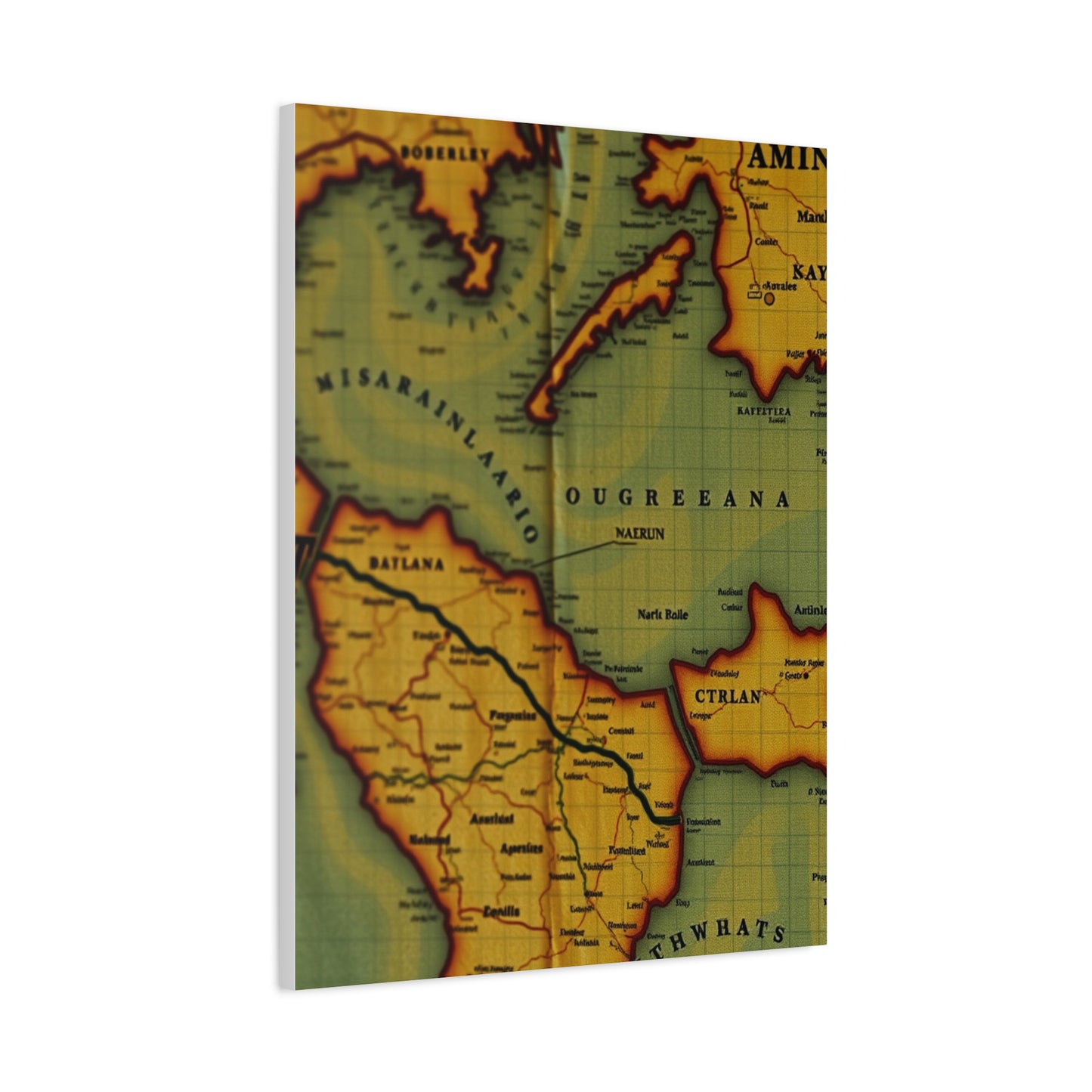 Antique Maps Art Premium Gallery Wall Art & Canvas Print