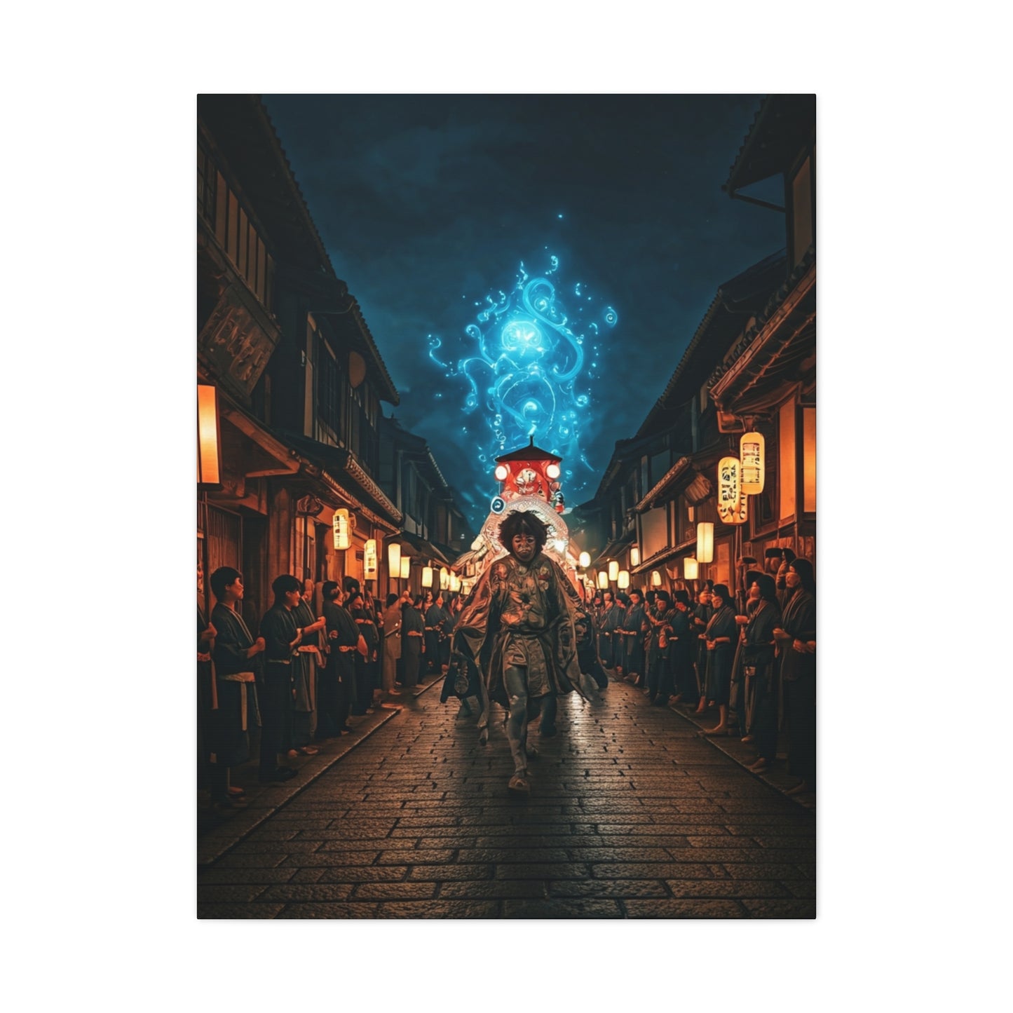 Spirit Procession of the Blue Flame Wall Art & Canvas Prints
