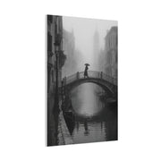 Venetian Bridge Fog Scene Wall Art & Canvas Print