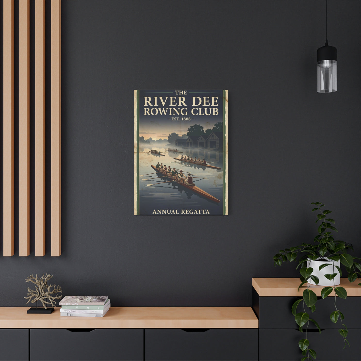 Heritage Rowing Regatta Poster Wall Art & Canvas Print