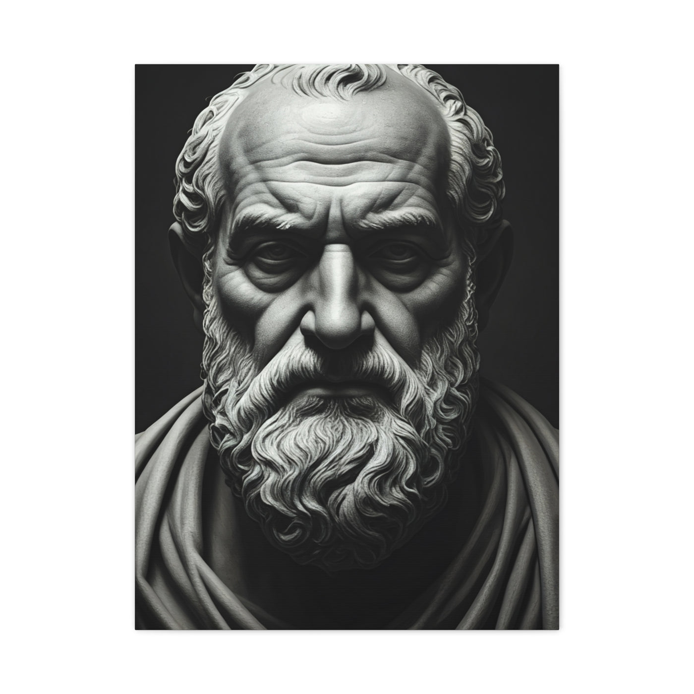 Timeless Wisdom Black & White Elder Portrait Wall Art & Canvas Prints