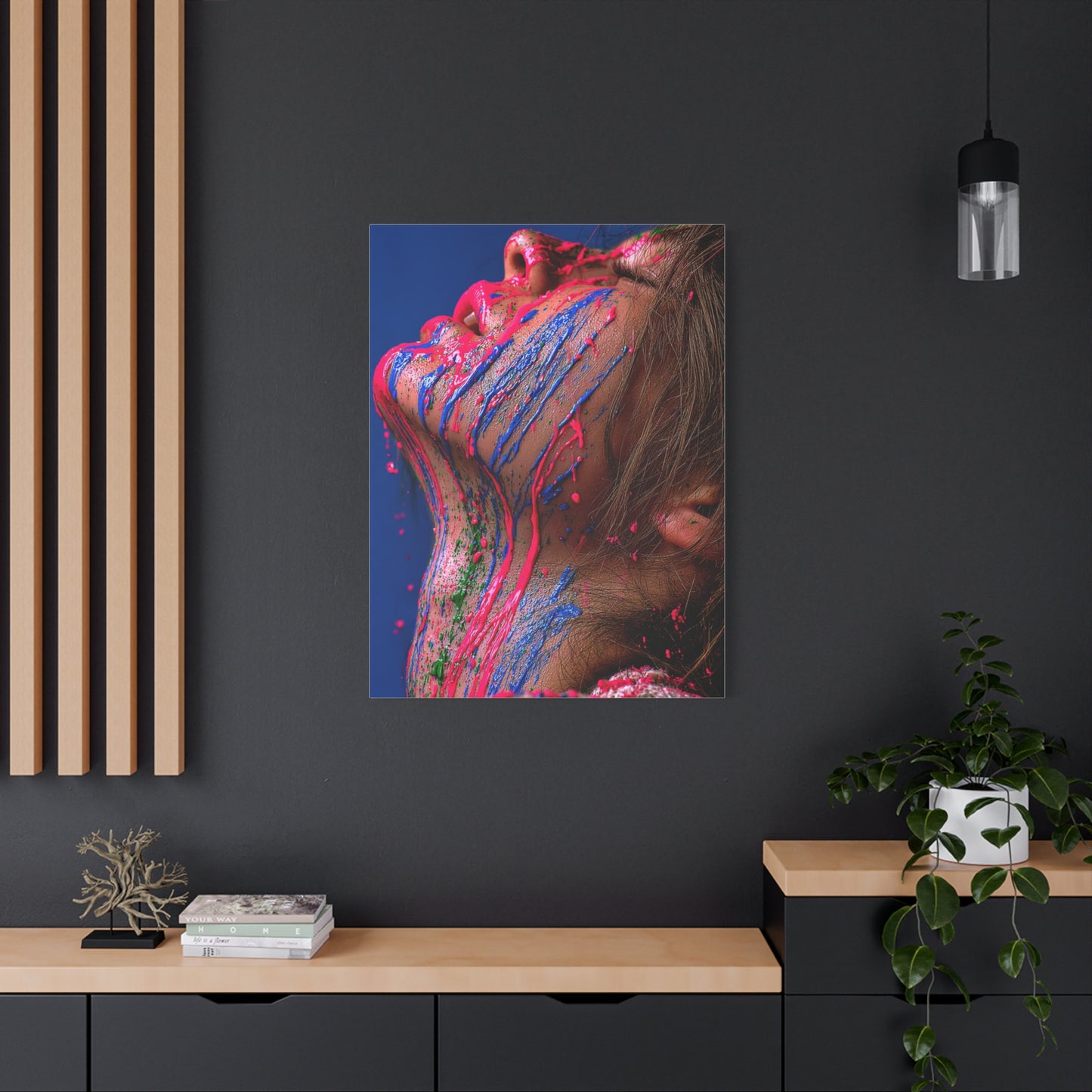 Liquid Pigment Expression Portrait Wall Art & Canvas Print