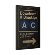 Vintage Subway Sign Industrial Wall Art & Canvas Print