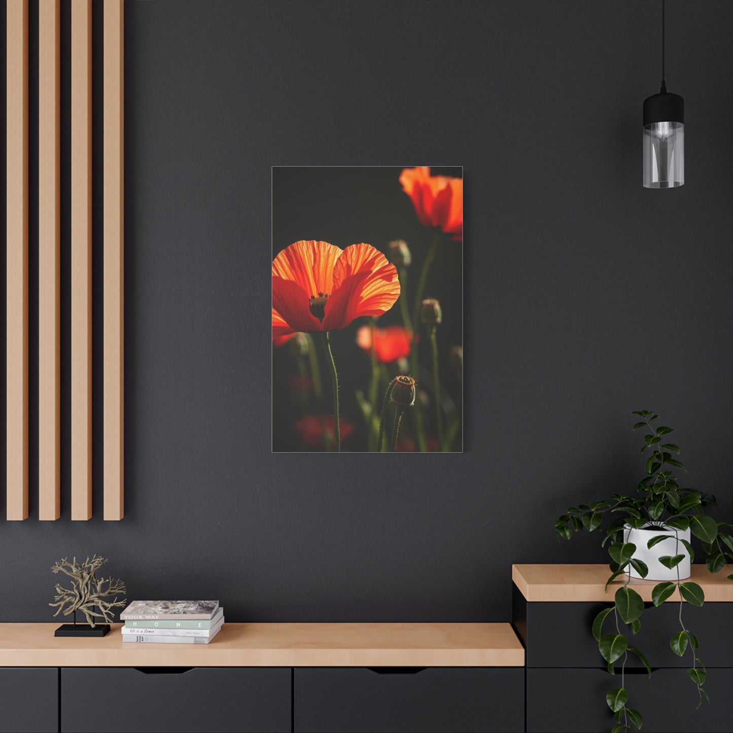 Poppy Flower Art Luxury Canvas Wall Art & Canvas Print