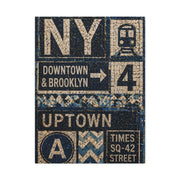 Subway Tile Mosaic Typography Wall Art & Canvas Print