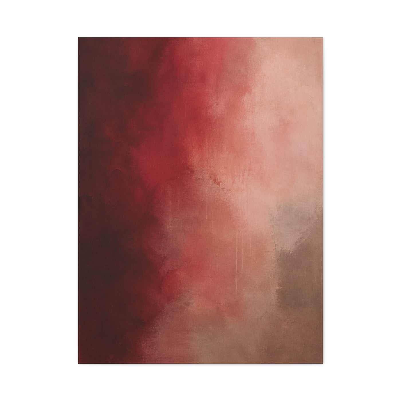 Burgundy Blush Color Field Abstraction Wall Art & Canvas Print