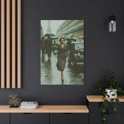 Parisian Rainy Street Elegance Wall Art & Canvas Print