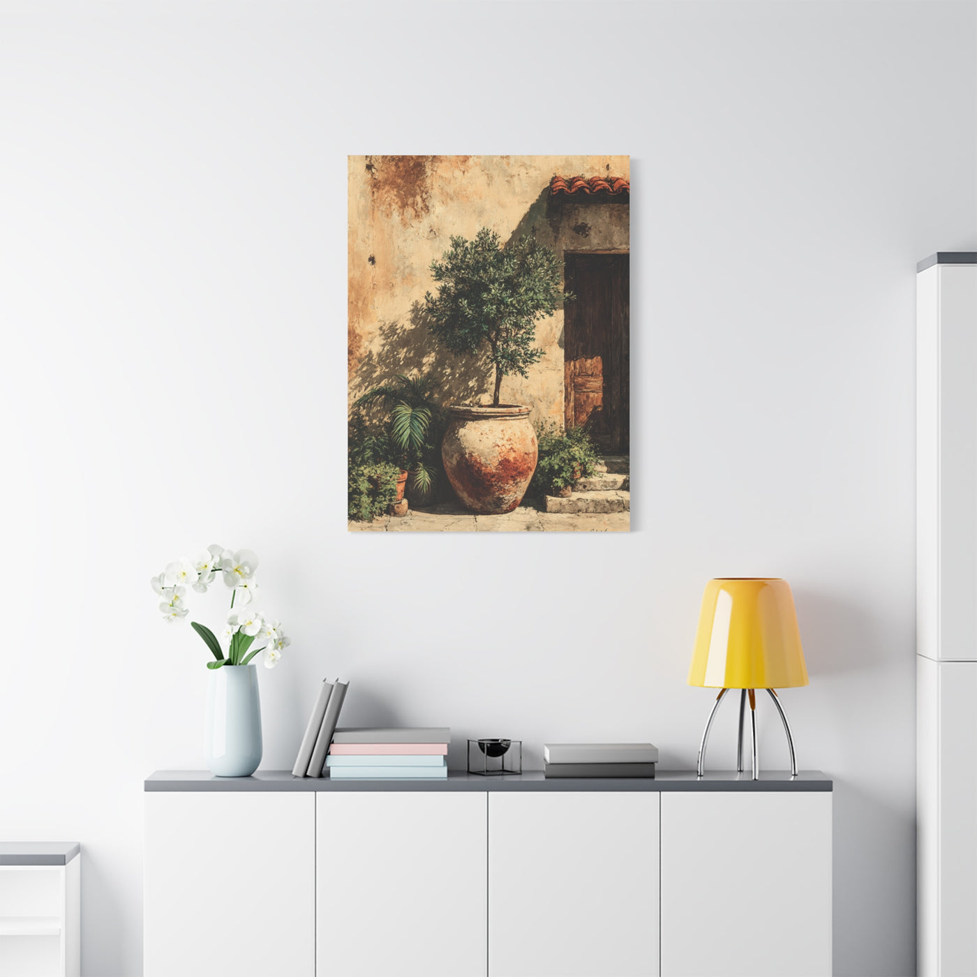 Mediterranean Olive Tree Entrance Wall Art & Canvas Print