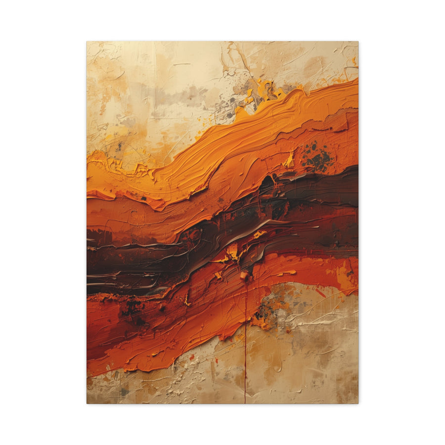 Impasto Terracotta Texture Statement Wall Art & Canvas Print
