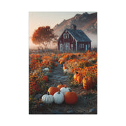 Pumpkin Patch Farm Path Wall Art & Canvas Print