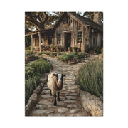 Farmhouse Garden Path with Goat Wall Art & Canvas Print