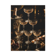 Champagne Coupe Tower Celebration Wall Art & Canvas Print