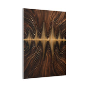 Golden Acoustic Wave Wood Composition Wall Art & Canvas Print