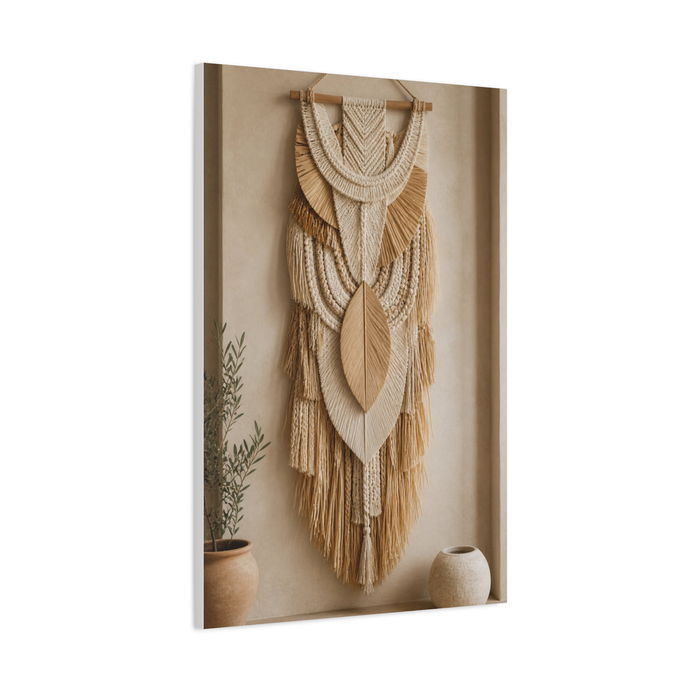 Handwoven Natural Fiber Wall Hanging Wall Art & Canvas Print
