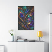 Abstract Peacock Ore Crystal Wall Art & Canvas Print