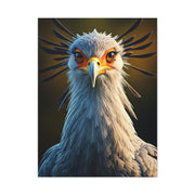 Majestic Secretary Bird Portrait Wall Art & Canvas Prints