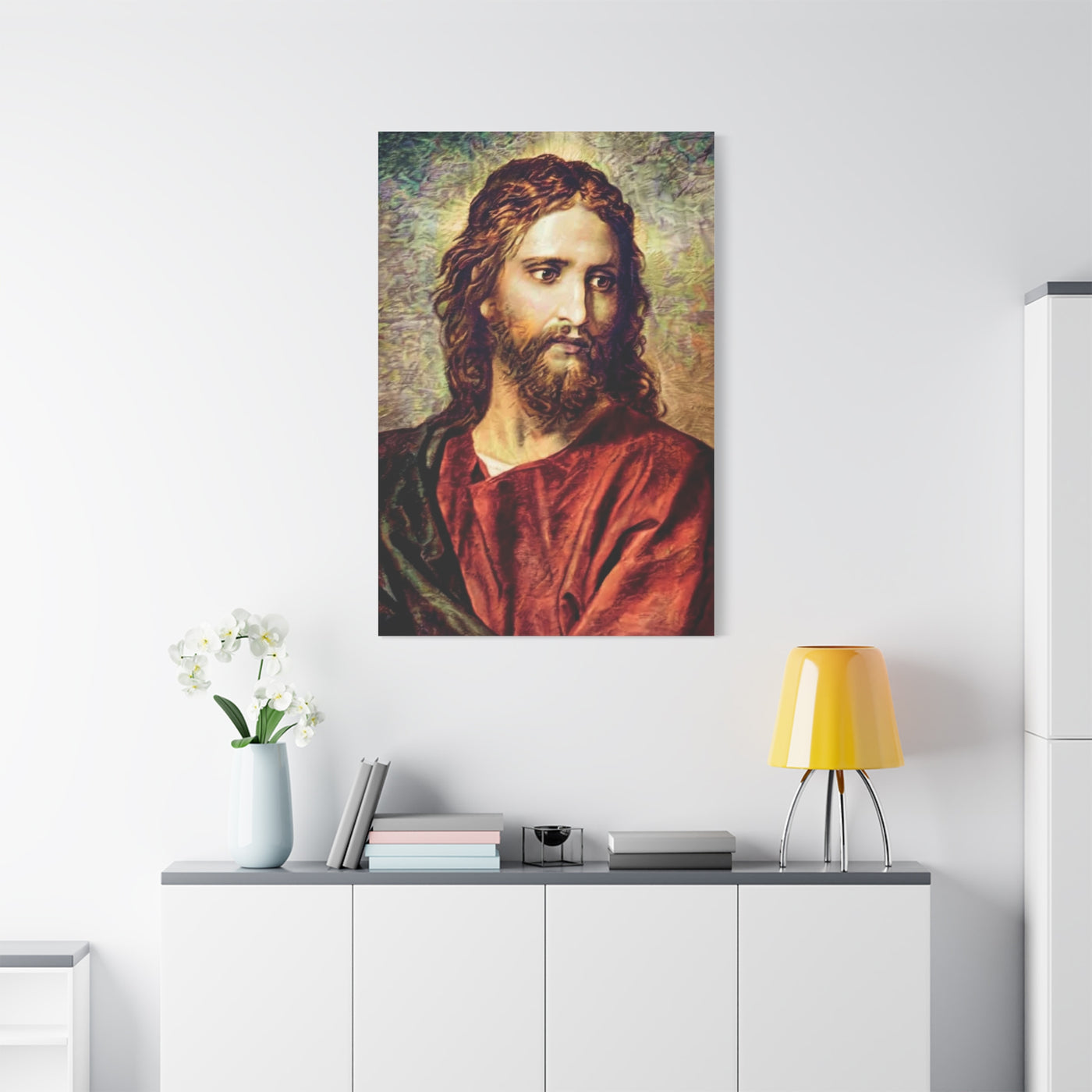 Classical Portrait of Christ Sacred Gaze Wall Art & Canvas Print