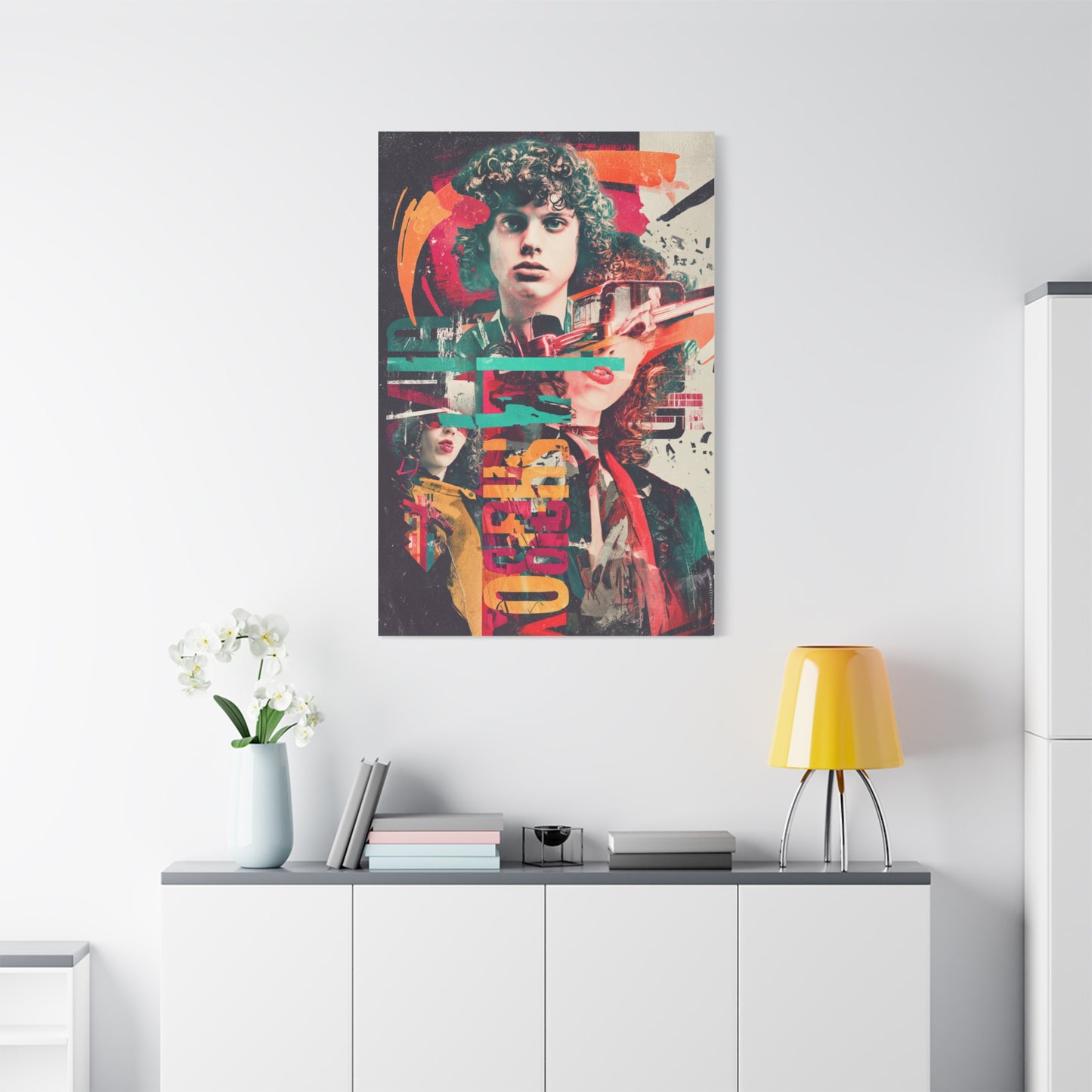 Retro Pop Collage Portrait Wall Art & Canvas Print