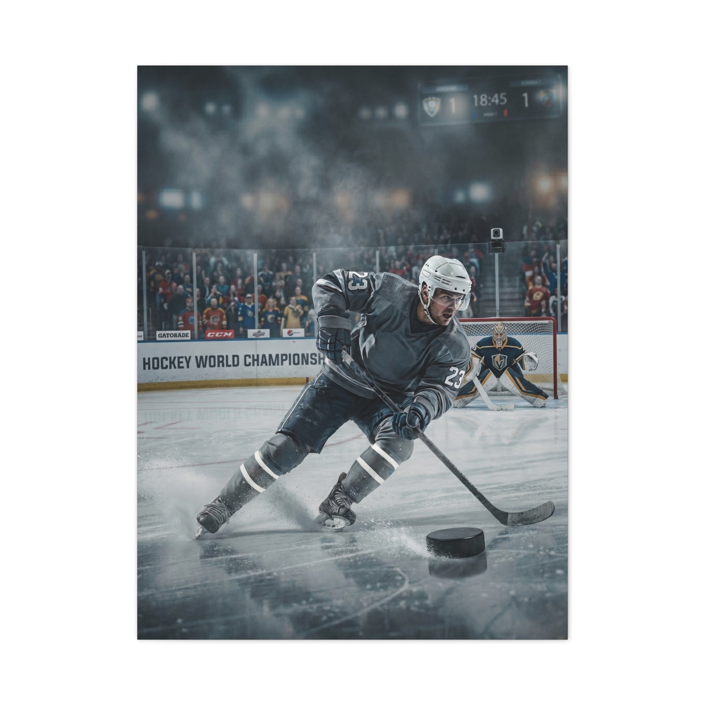 Championship Hockey Action Sports Wall Art & Canvas Print