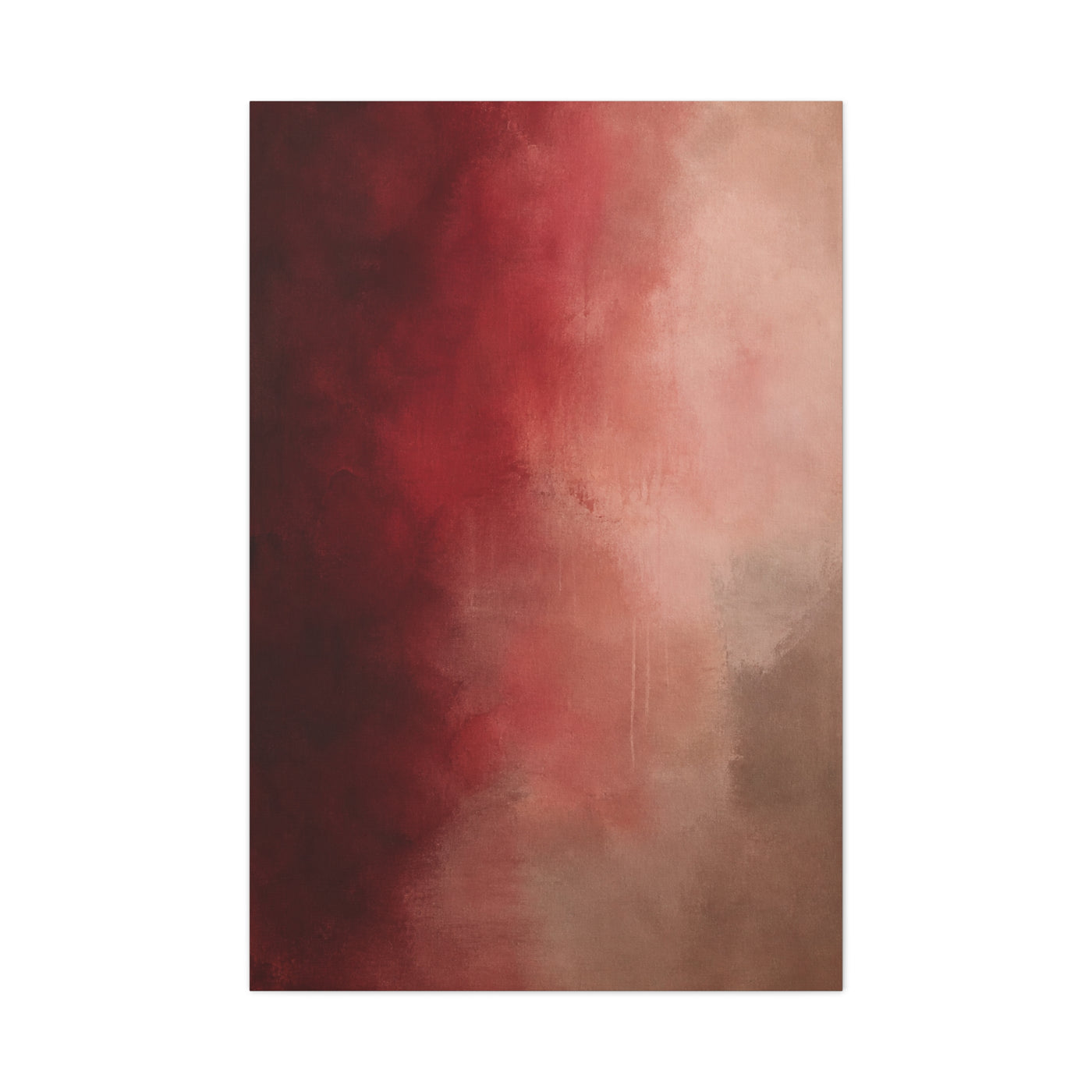 Burgundy Blush Color Field Abstraction Wall Art & Canvas Print