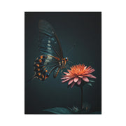 Swallowtail Butterfly and Pink Garden Flower Wall Art & Canvas Prints