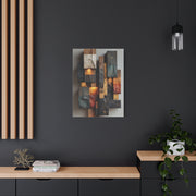 Sculptural Wood Panel Assemblage Wall Art & Canvas Print
