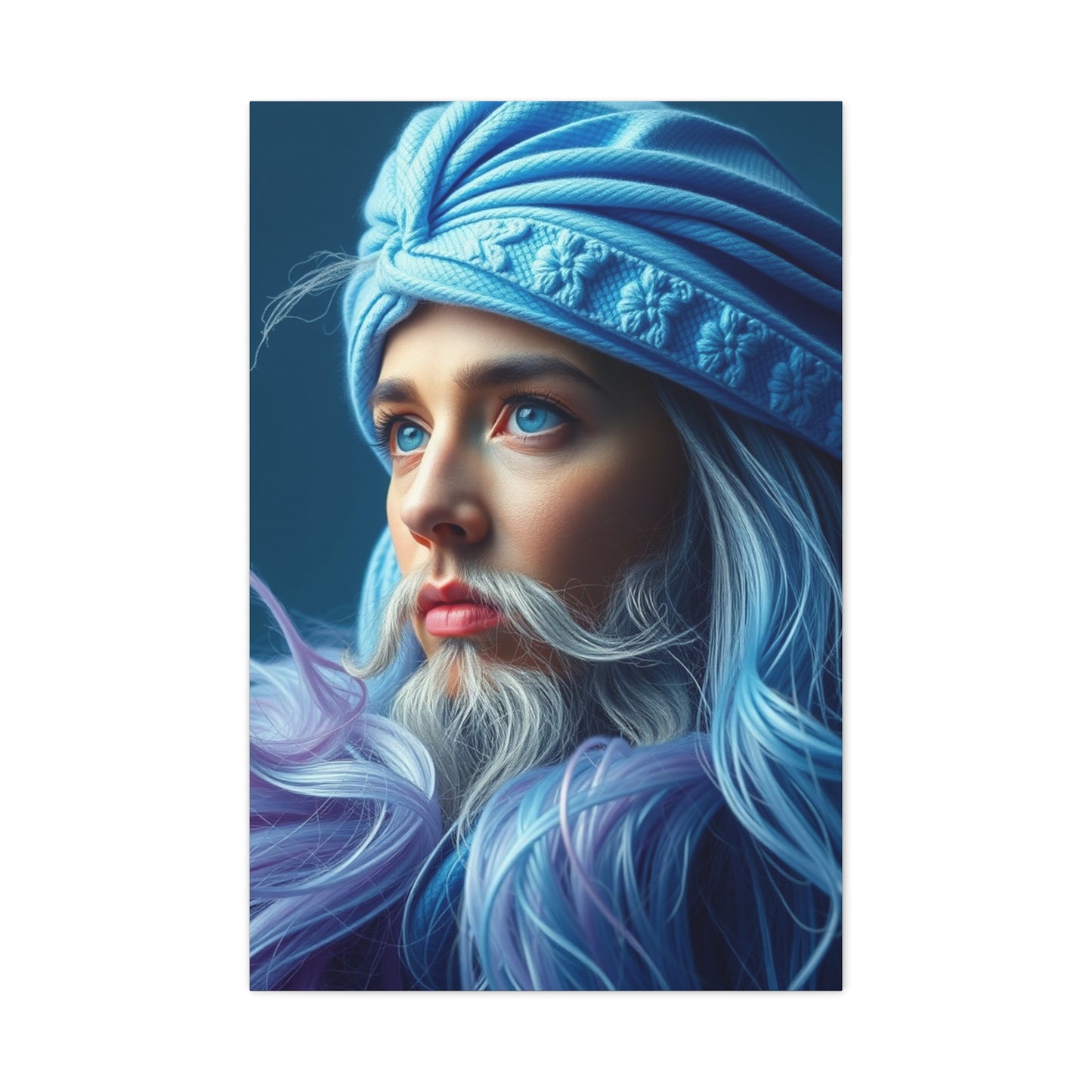 Blue & Gray Art Supreme Canvas Wall Art & Canvas Print