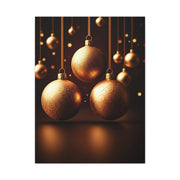 Golden Christmas Ornaments Elegance Wall Art & Canvas Print