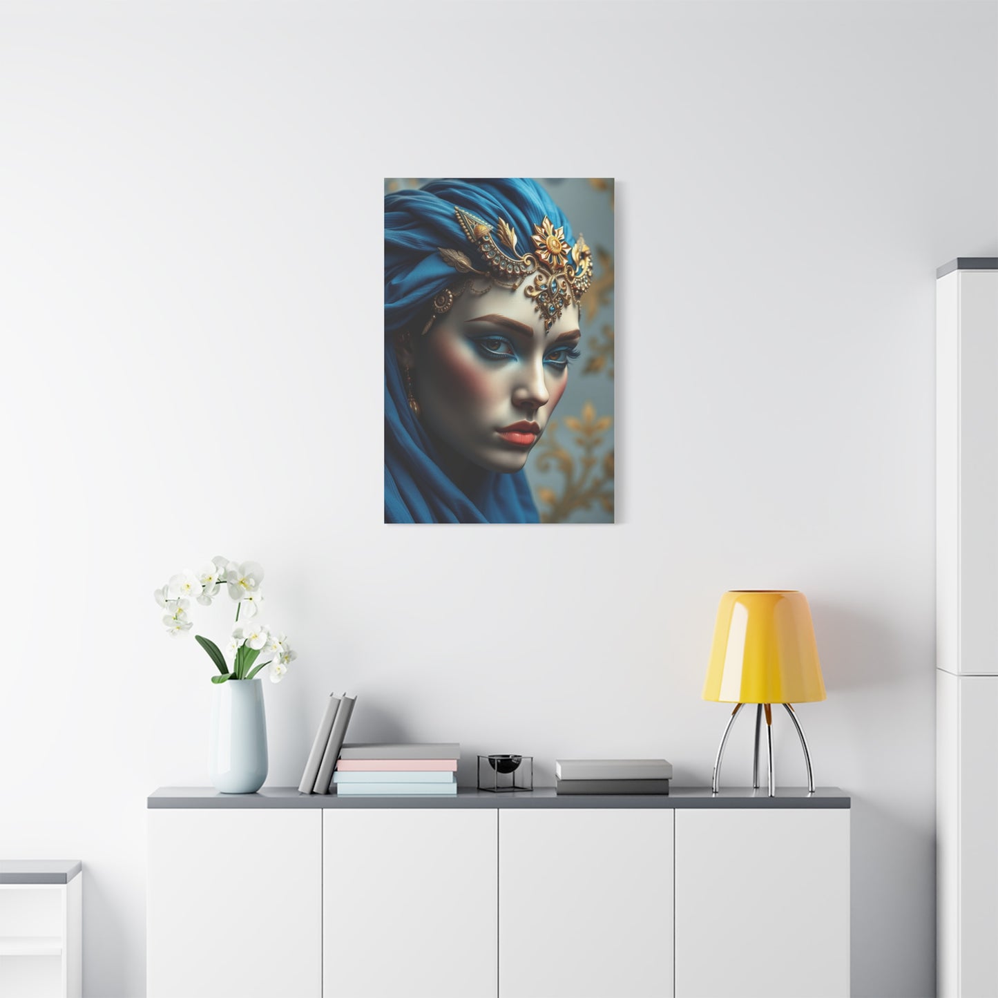 Blue & Gold Art Premium Gallery Wall Art & Canvas Print