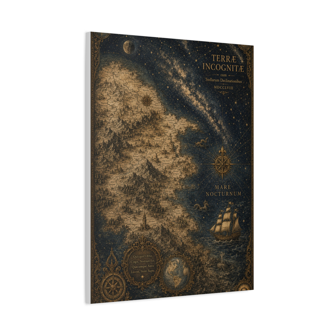 Antique Celestial Cartography Map Wall Art & Canvas Print
