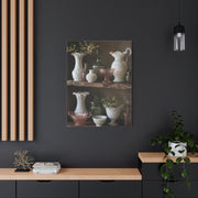 Antique Glassware Still Life Shelf Display Wall Art & Canvas Print