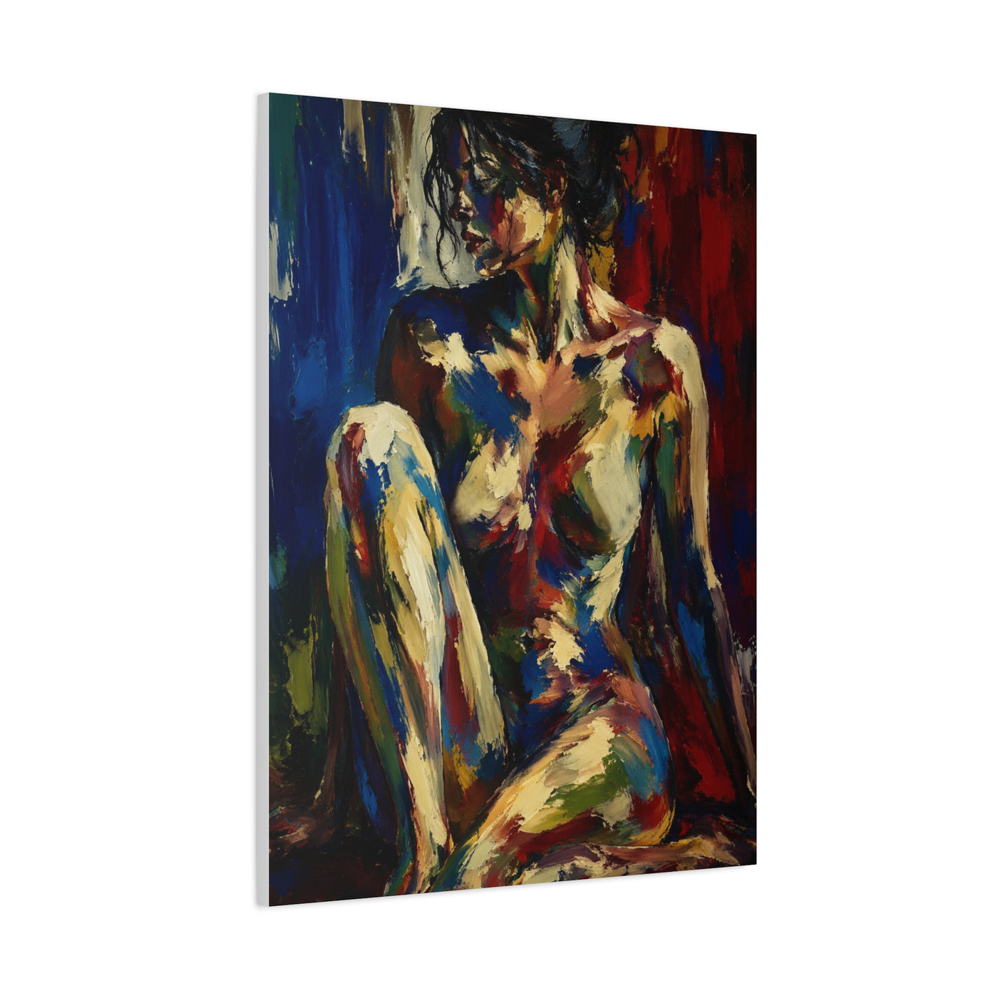 Expressionist Nude Color Field Wall Art & Canvas Print