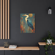 Modernist Heron Marsh Composition Wall Art & Canvas Print