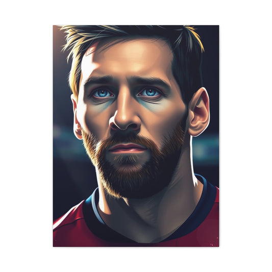 Lionel Messi Illustration Art Premium Canvas 16 Wall Art & Canvas Print
