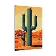 Minimal Desert Saguaro Landscape Illustration Wall Art & Canvas Prints