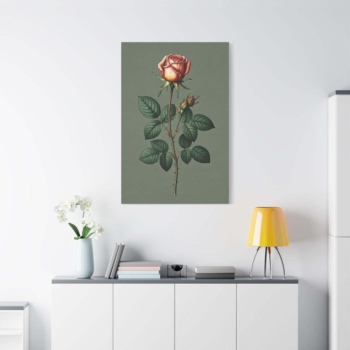 Vintage Rose Study Illustration Wall Art & Canvas Prints