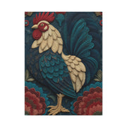 Wycinanki Rooster Folk Ornament Wall Art & Canvas Print