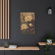 Vintage Lotus Botanical Painting Wall Art & Canvas Print