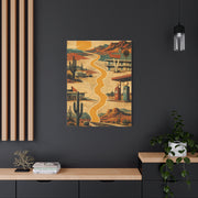 Retro Desert Highway Americana Collage Wall Art & Canvas Print
