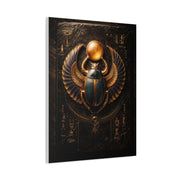 Egyptian Scarab Gold Relief Wall Art & Canvas Print
