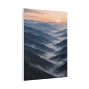 Endless Layered Mountain Ridges Dawn Wall Art & Canvas Print