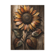 Hammered Metal Sunflower Sculpture Wall Art & Canvas Print