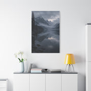 Misty Mountain Lake Reflection Wall Art & Canvas Print